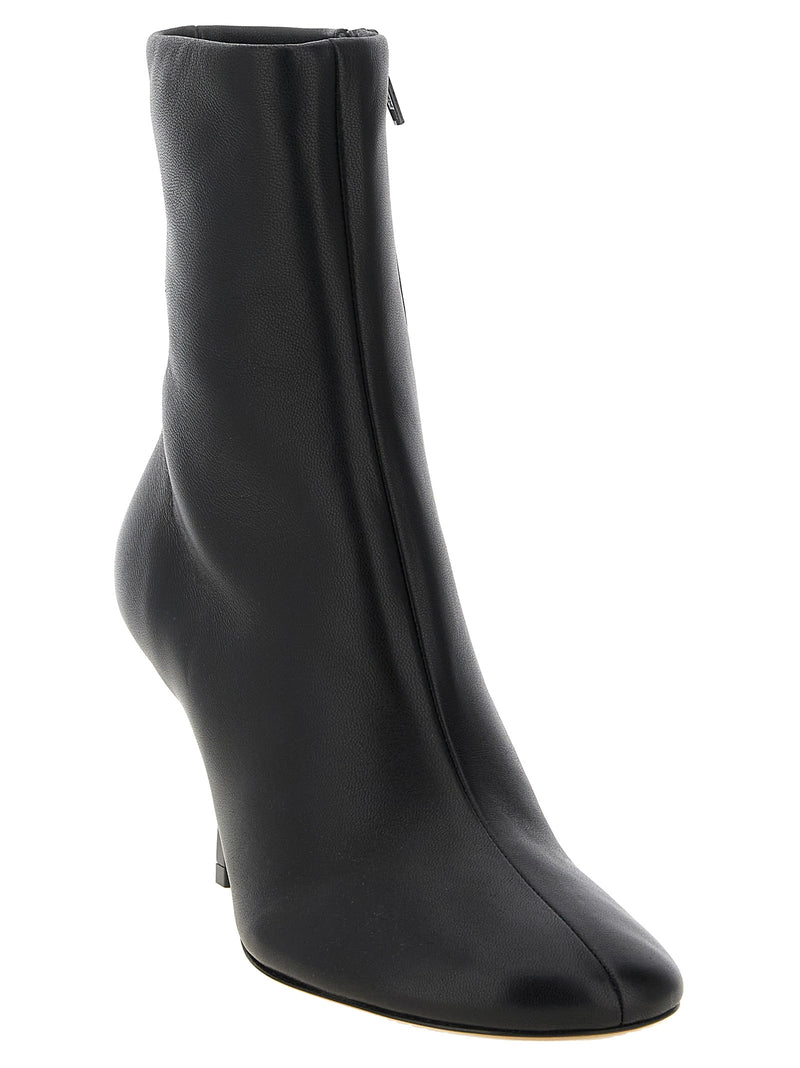 Jacquemus Black Lamb Leather Ankle Boots