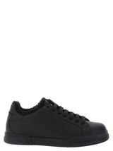 Dolce & Gabbana Black Calfskin Low Top Sneakers