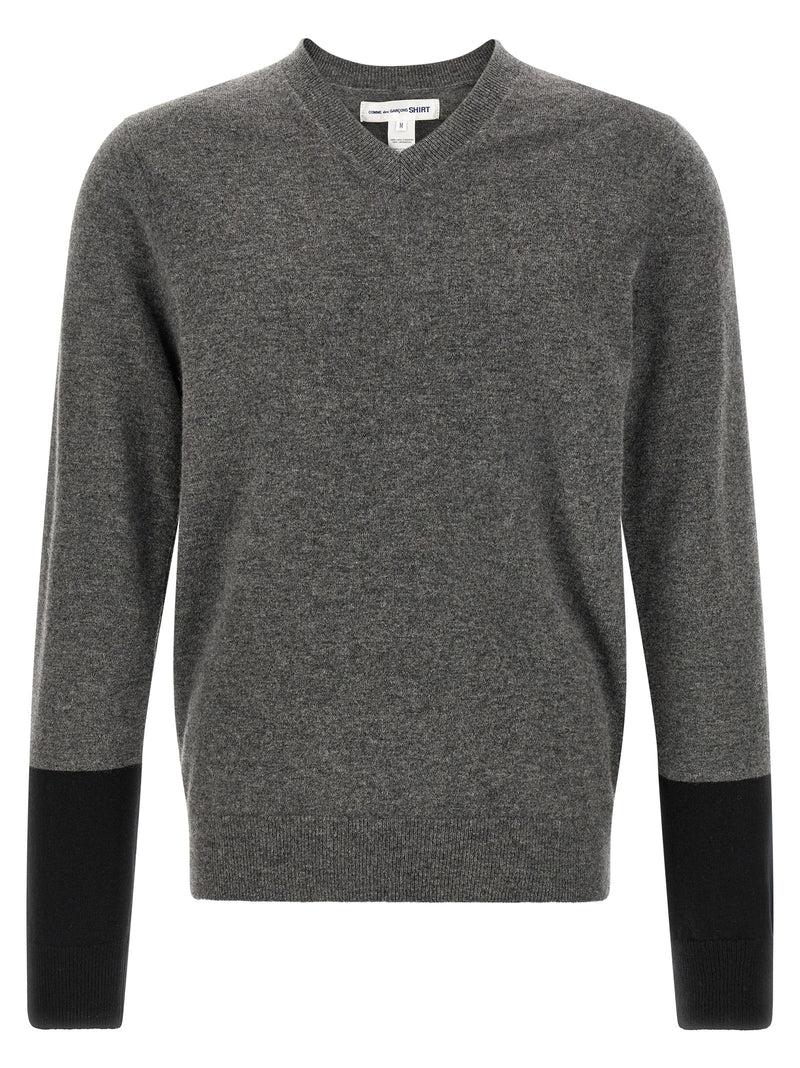Comme Des Garçons Gray Wool Cardigan