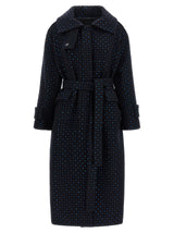 PINKO Blue Wool Coat