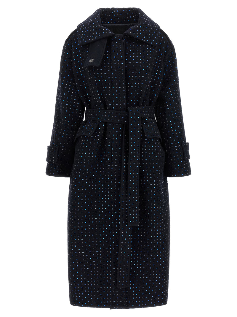 PINKO Blue Wool Coat