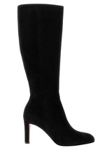 Christian Louboutin Black Calfskin Over The Knee