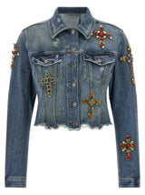 Dolce & Gabbana Blue Cotton Denim Jacket