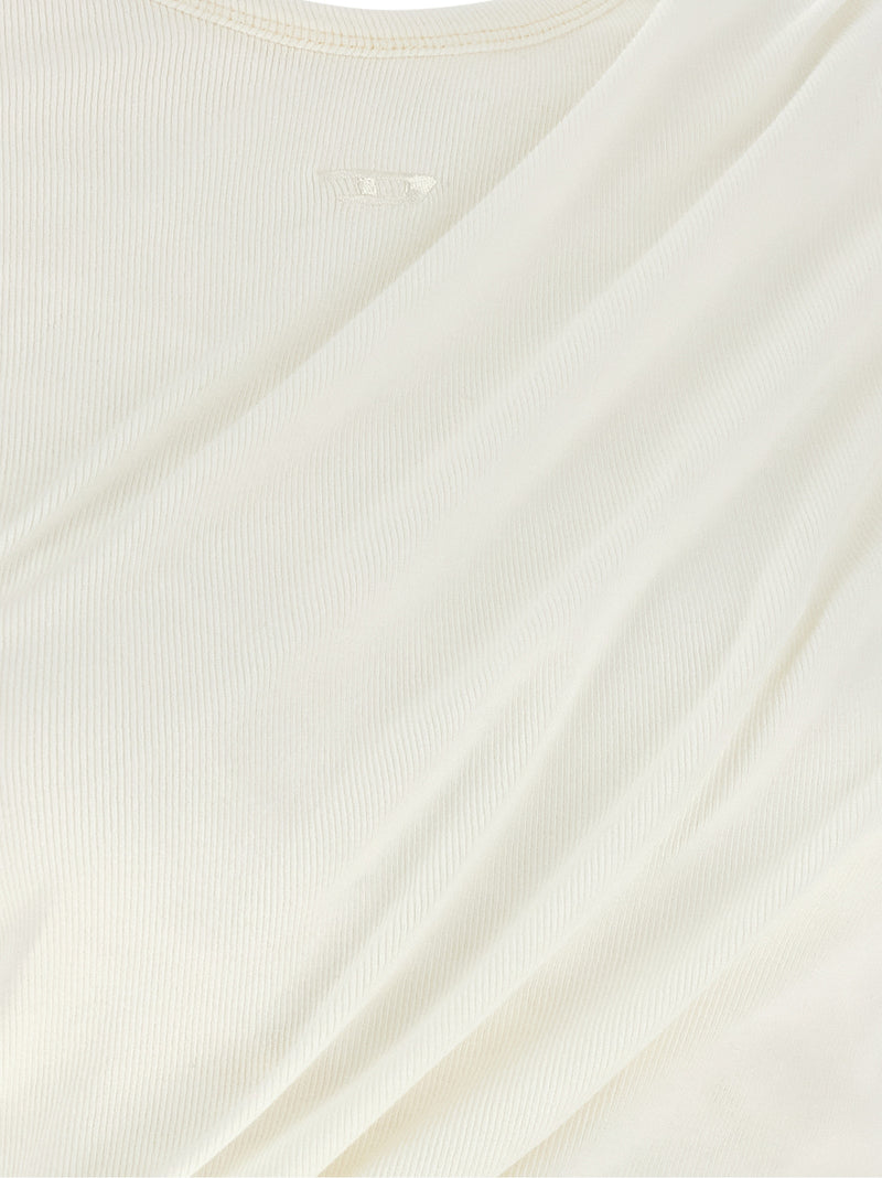 Diesel White Cotton Long Sleeve T-Shirt