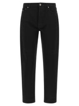 Brunello Cucinelli Black Cotton Straight-Leg Jeans