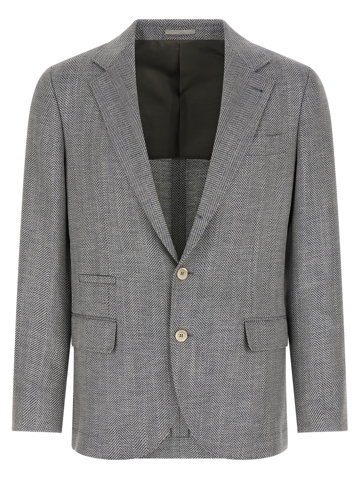 Brunello Cucinelli Gray Wool Blazer
