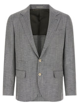 Brunello Cucinelli Gray Wool Blazer