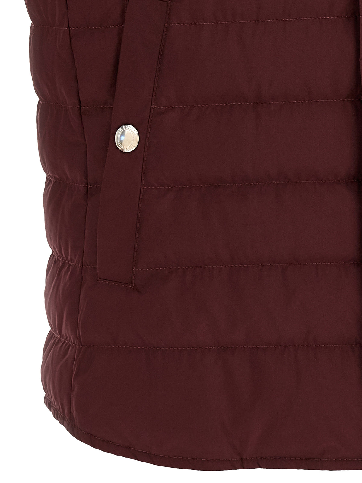 Brunello Cucinelli Bordeaux Polyester Sleeveless Jacket
