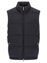 Brunello Cucinelli Blue Polyester Sleeveless Jacket