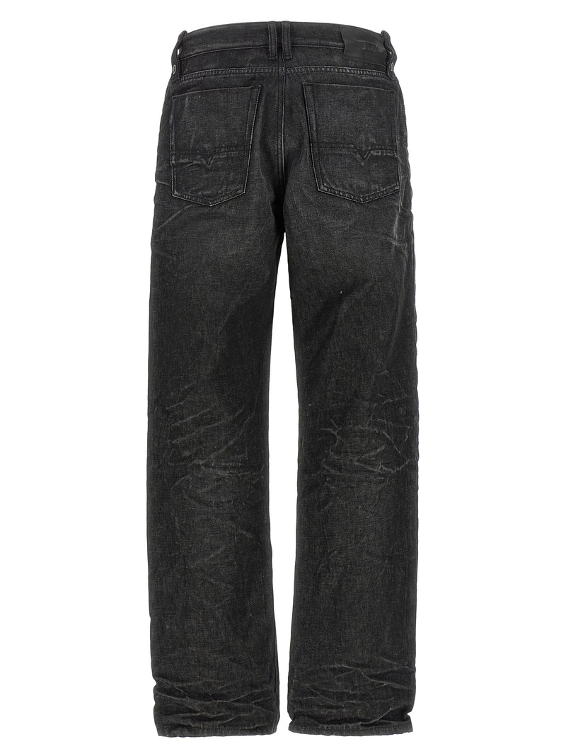 Diesel Gray Cotton Straight-Leg Jeans