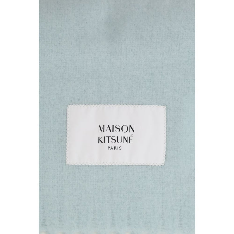 Maison Kitsuné Blue Polyamide Scarf