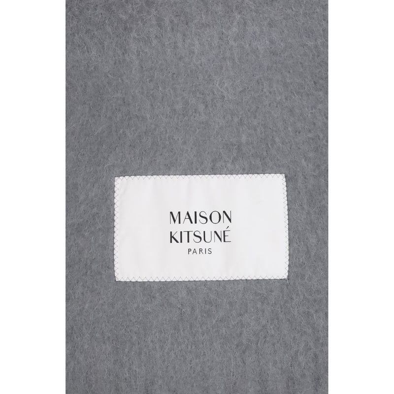Maison Kitsuné Gray Alpaca Vicugna Pacos Scarf