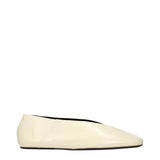 Jil Sander Beige Leather Ballet Flats
