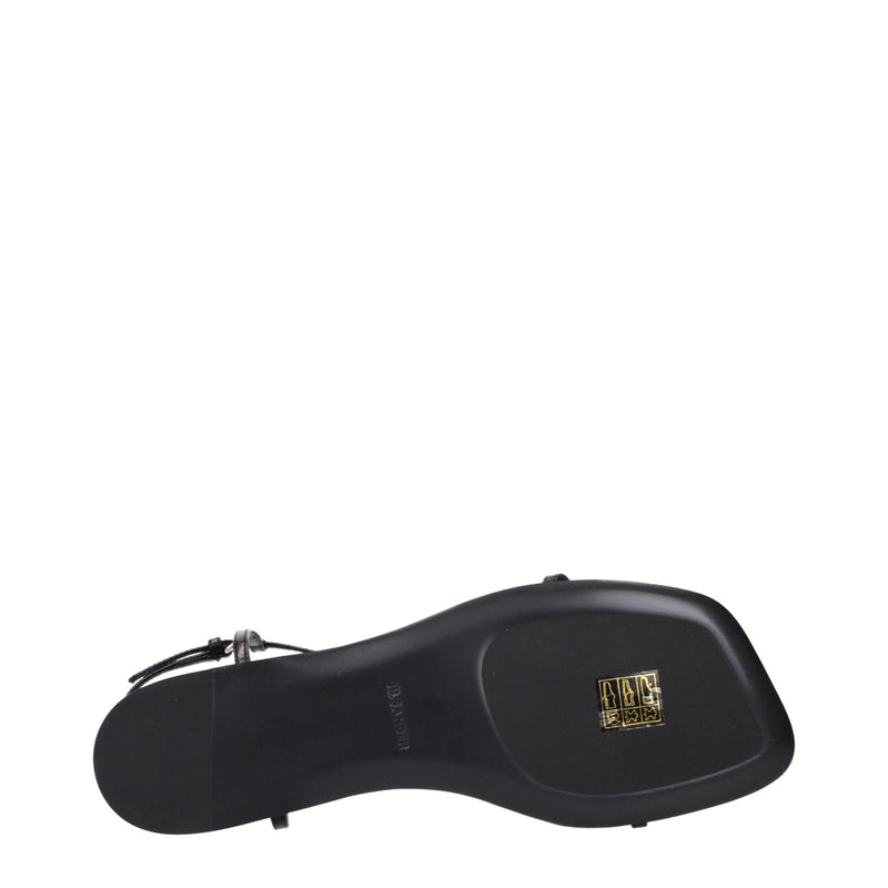 Jil Sander Black Leather Flip-Flop Sandals