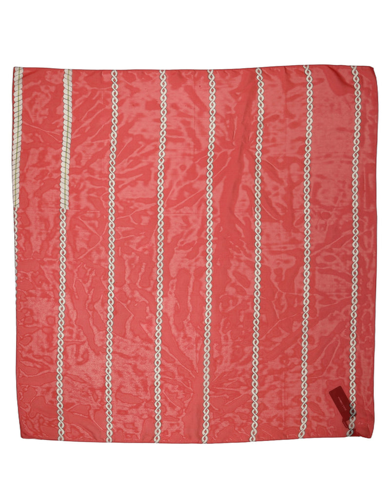 Dolce & Gabbana Red Silk Braided Rope Square Foulard Scarf