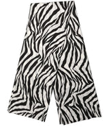 Dolce & Gabbana Black White Zebra Cotton Lace Stole Scarf
