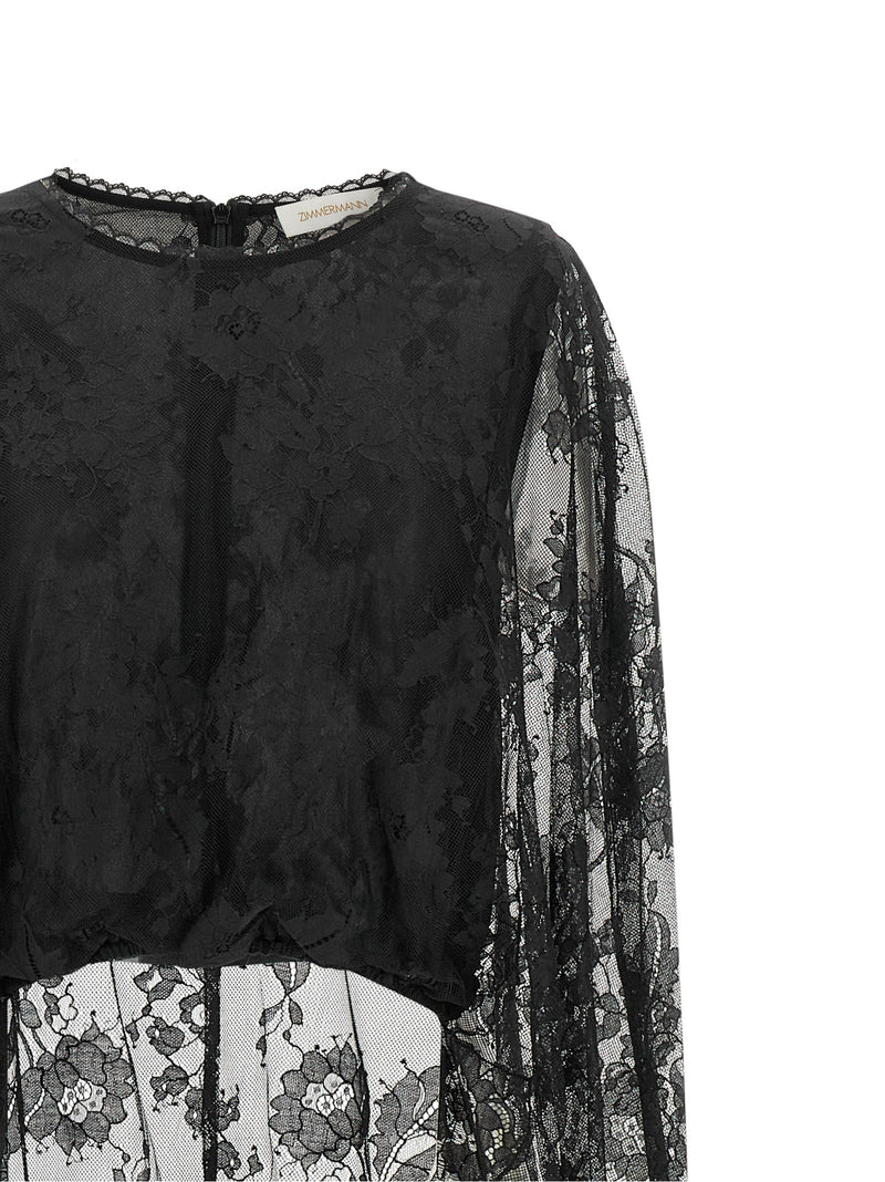 Zimmermann Black Polyamide Tank Tops