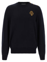 Dolce & Gabbana Blue Virgin Wool Cardigan