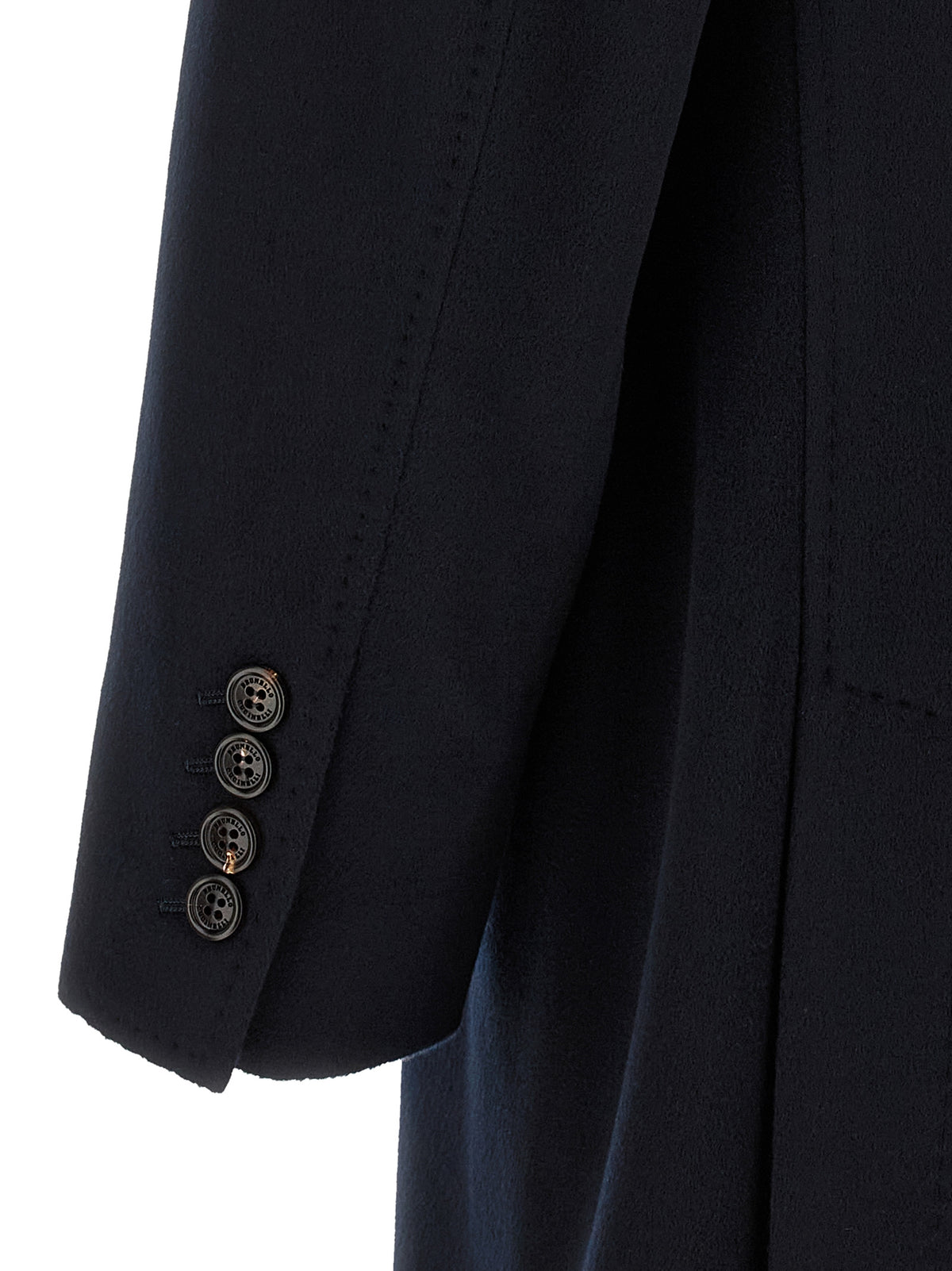 Brunello Cucinelli Blue Virgin Wool Coat