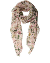 Dolce & Gabbana Pink Silk Floral Chiffon Long Stole Scarf