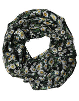 Dolce & Gabbana Black Floral Daisy Square Foulard Scarf
