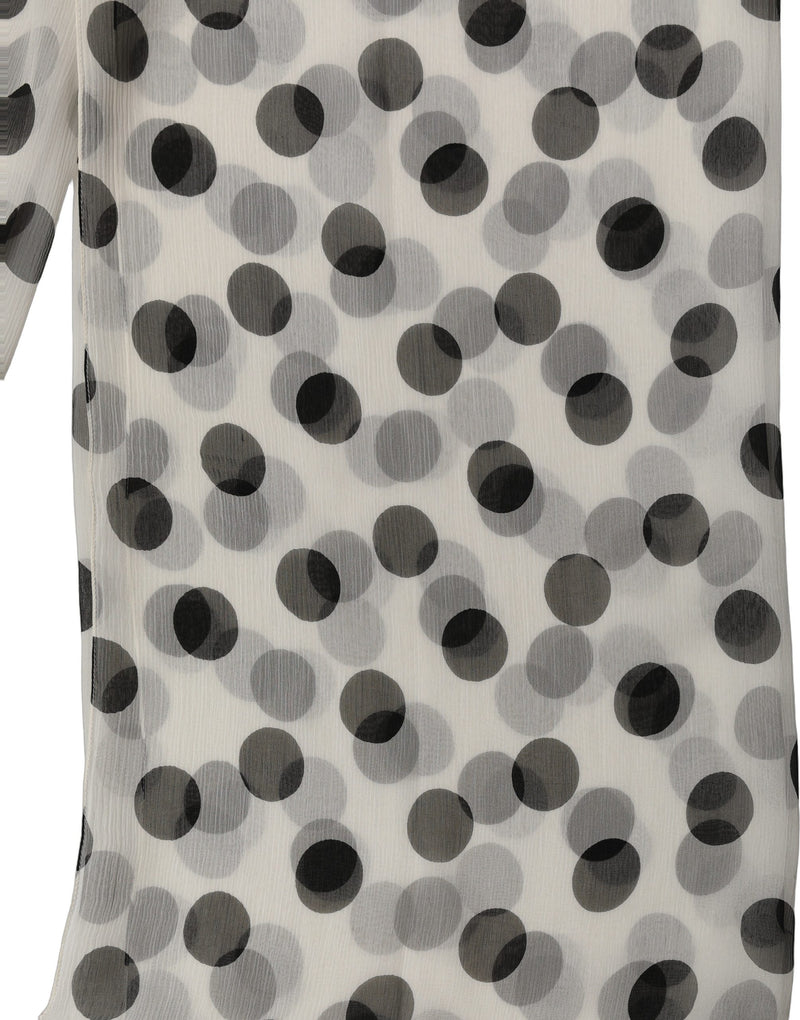 Dolce & Gabbana White Black Polka Dot Shawl Stole Scarf