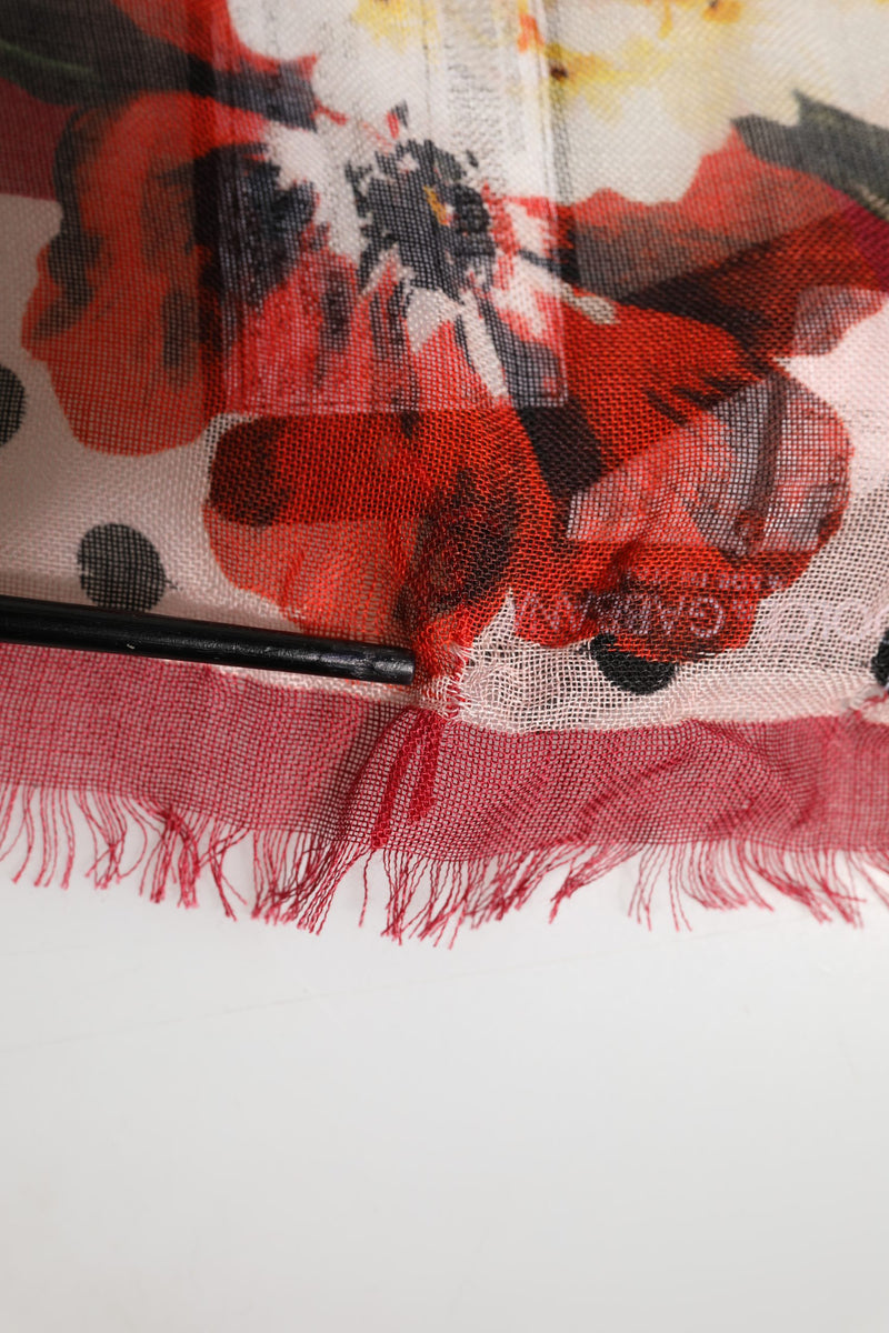 Dolce & Gabbana Multicolor Floral Cashmere Stole Scarf