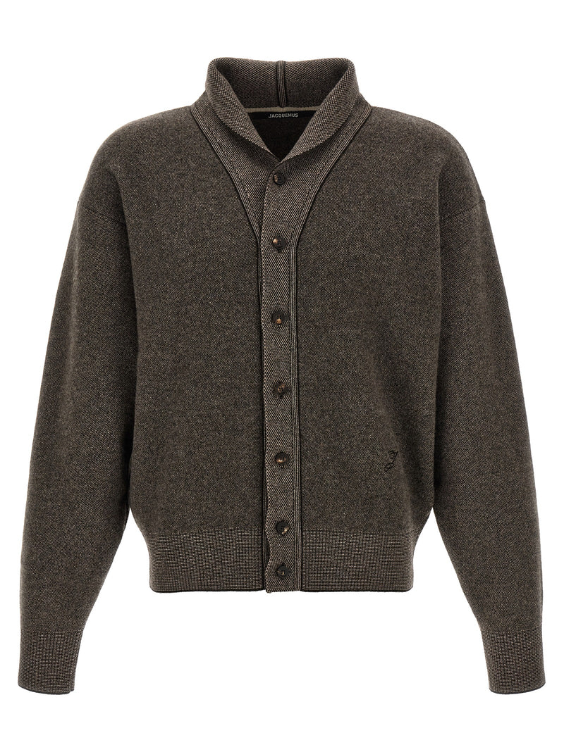 Jacquemus Brown Merino Wool Cardigan