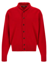 Jacquemus Red Merino Wool Cardigan