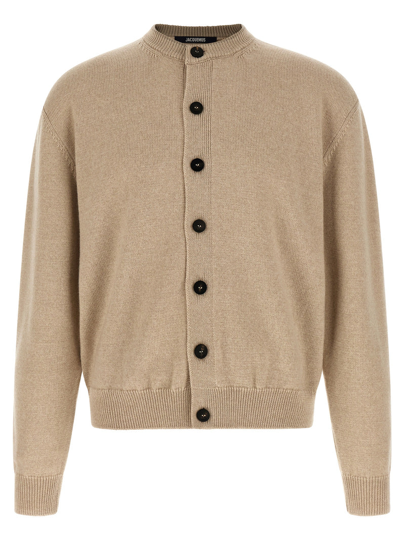 Jacquemus Beige Merino Wool Cardigan