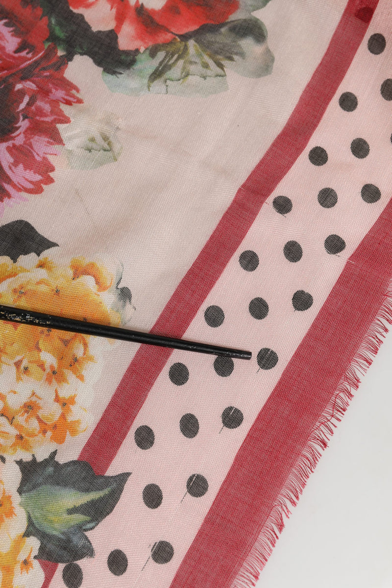 Dolce & Gabbana Multicolor Floral Cashmere Stole Scarf