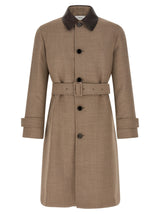 Lardini Beige Virgin Wool Coat
