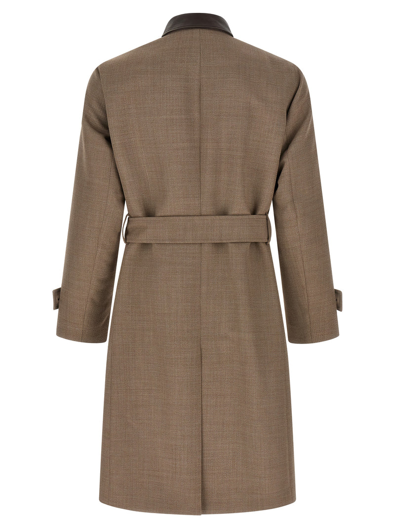 Lardini Beige Virgin Wool Coat