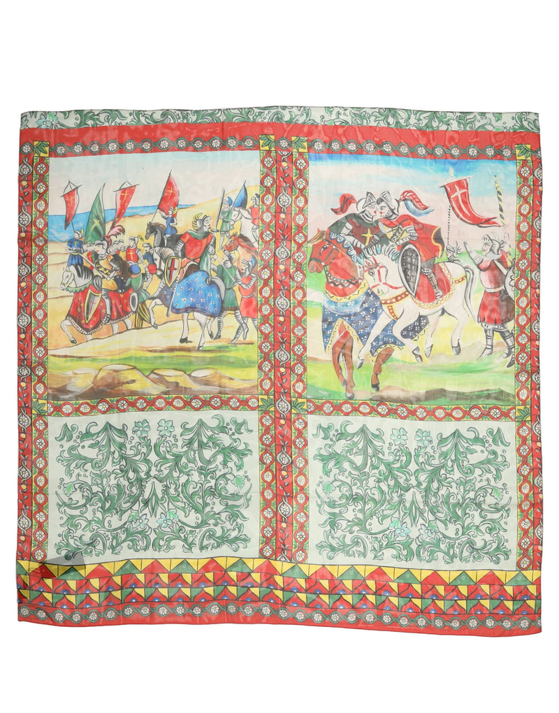 Dolce & Gabbana Multicolor Silk Printed Foulard Scarf