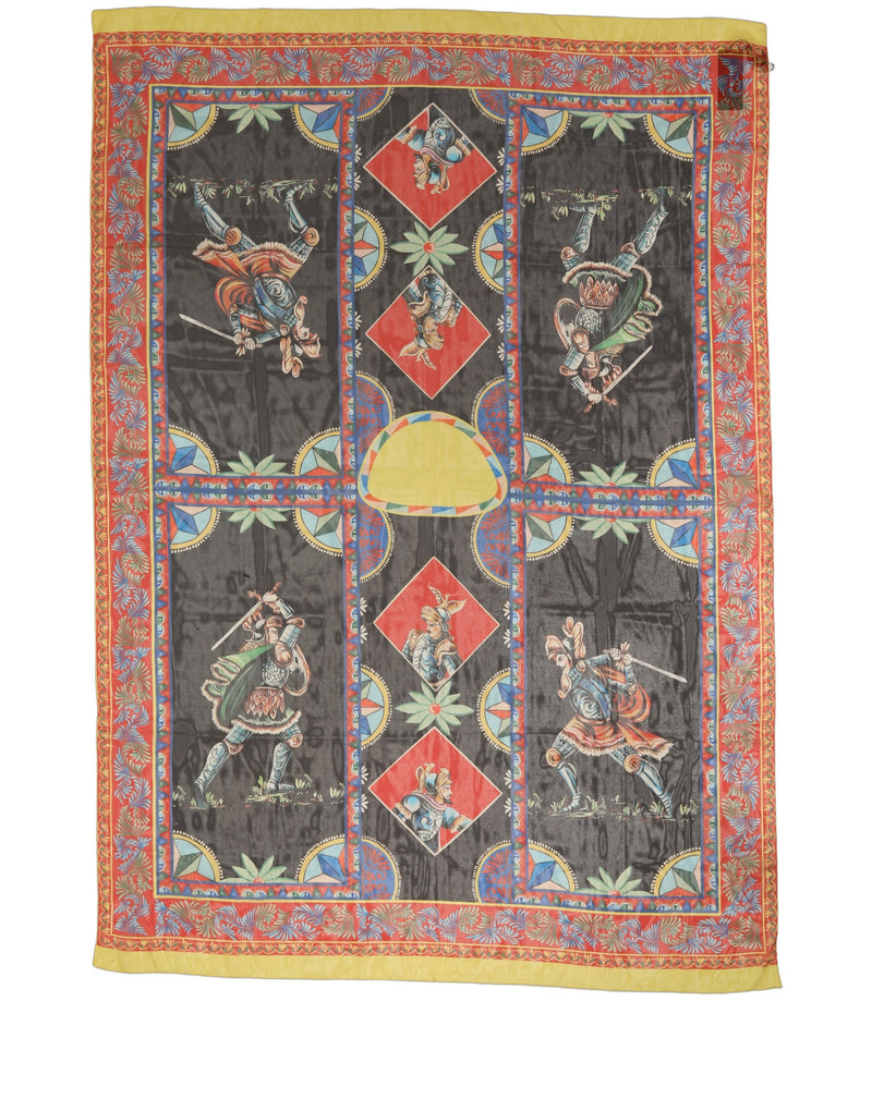 Dolce & Gabbana Multicolor Silk Printed Shawl Stole Scarf