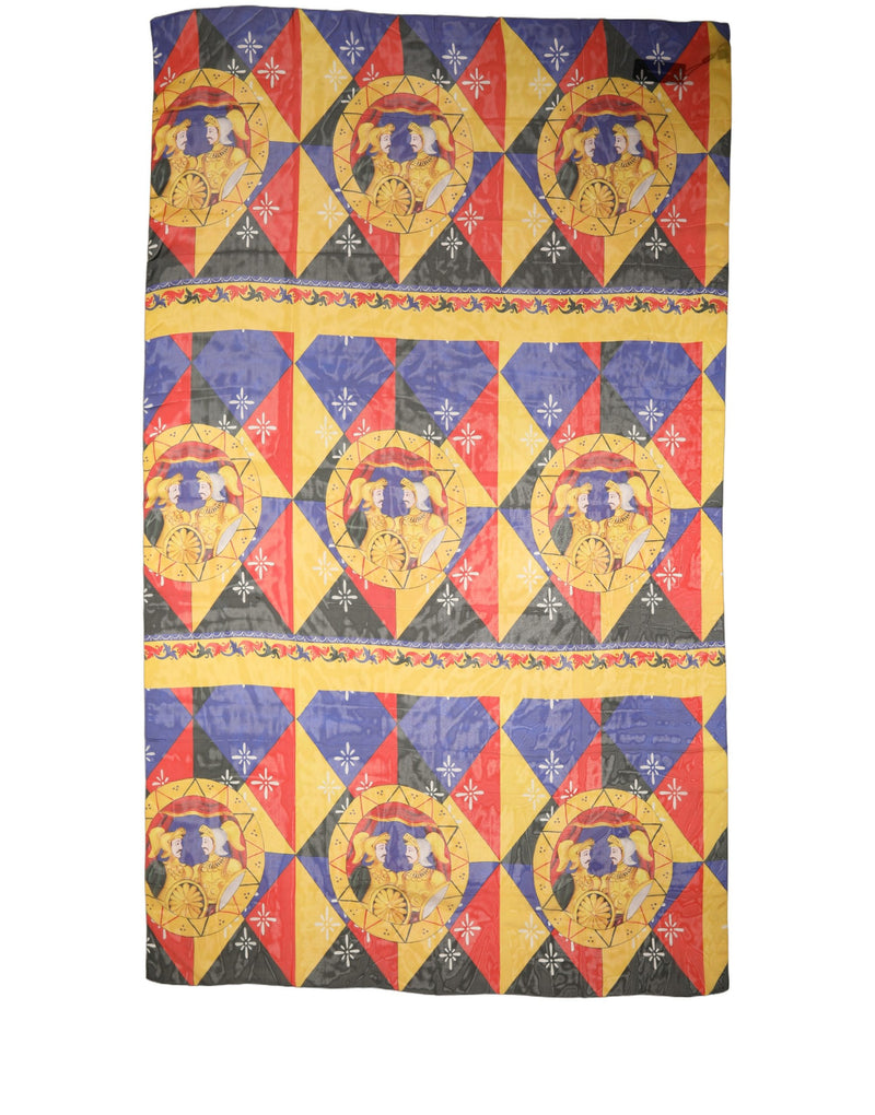 Dolce & Gabbana Multicolor Silk Printed Shawl Stole Scarf