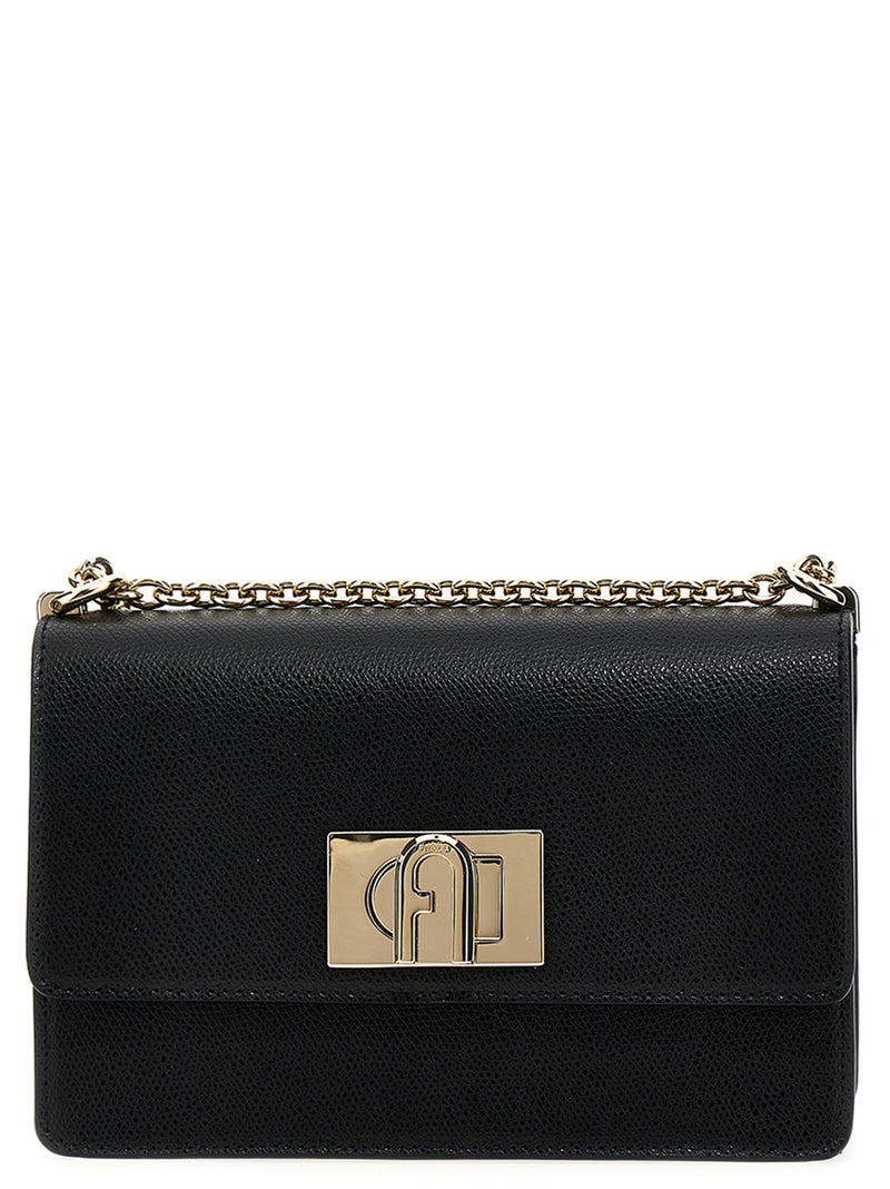 Furla Black Leather Crossbody Bag