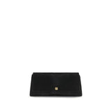 Khaite Black Calf Leather Bos Taurus Clutch Bag