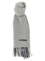 Jacquemus Gray Wool Scarf