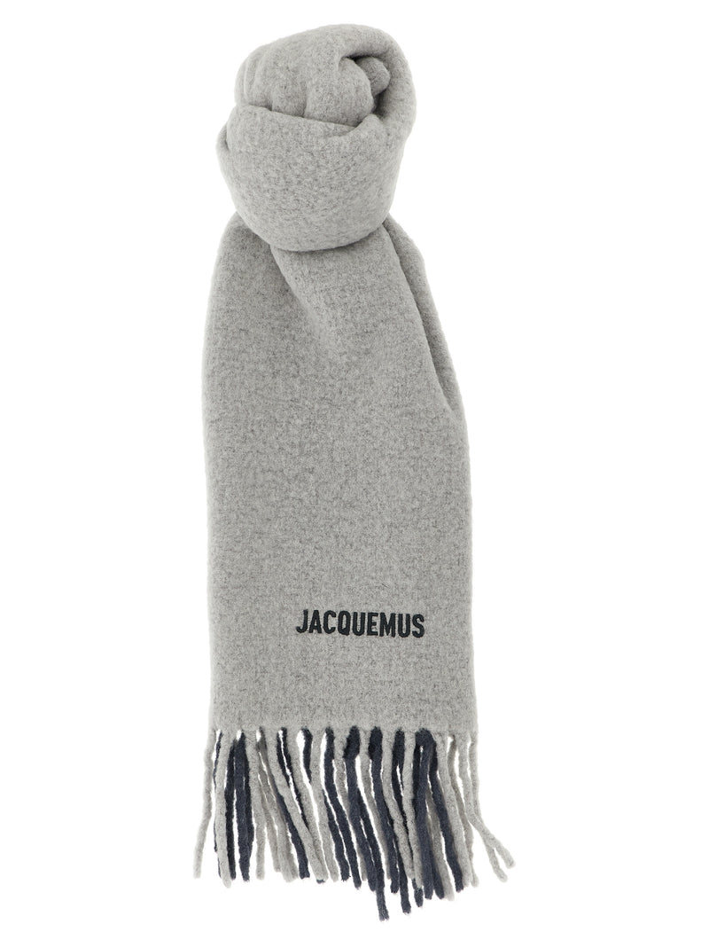 Jacquemus Gray Wool Scarf