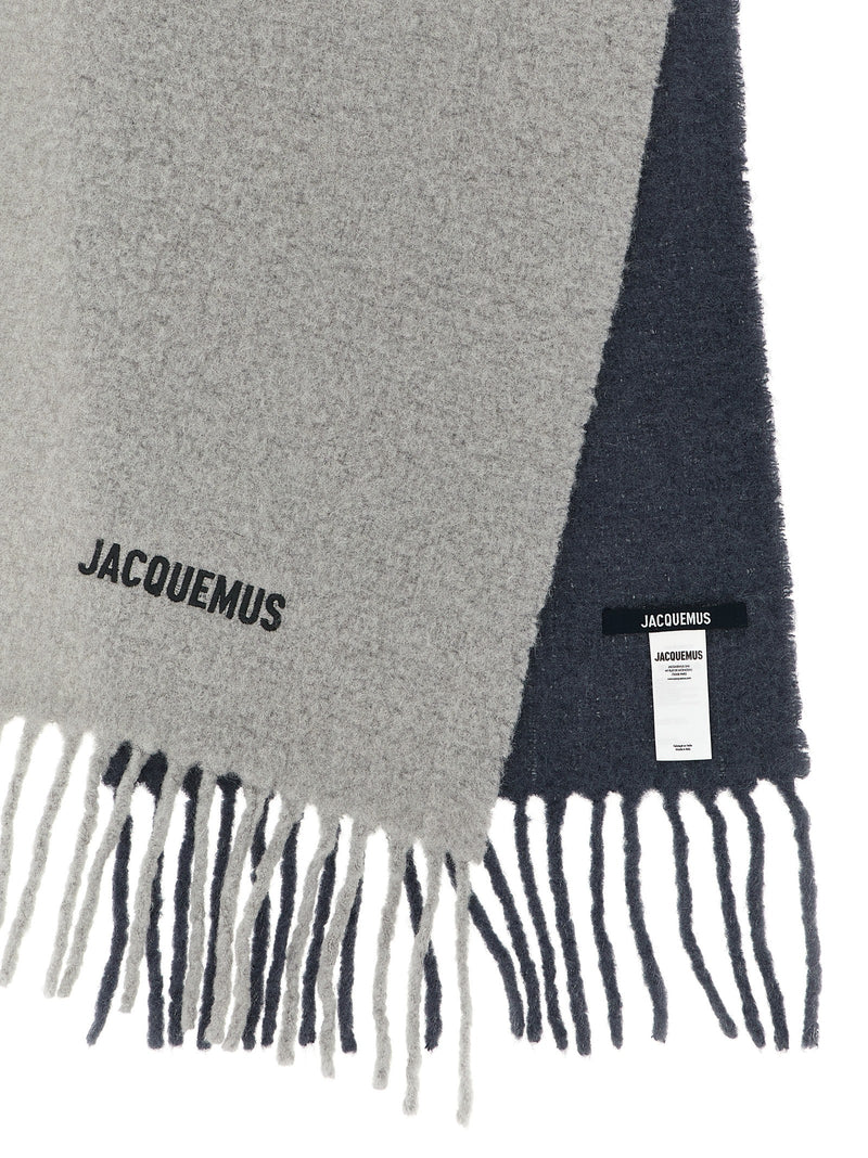 Jacquemus Gray Wool Scarf
