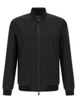 Herno Black Polyester Bomber