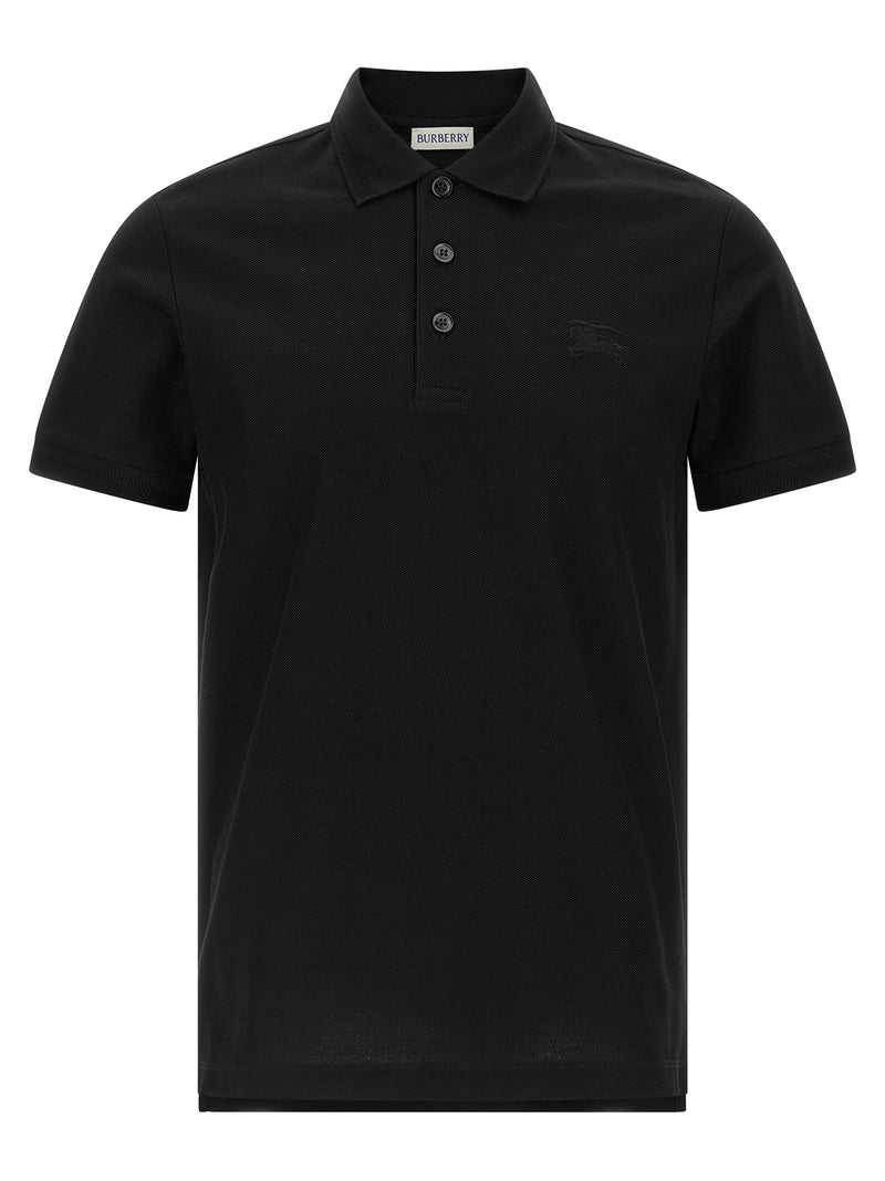 Burberry Black Cotton Polo Shirt