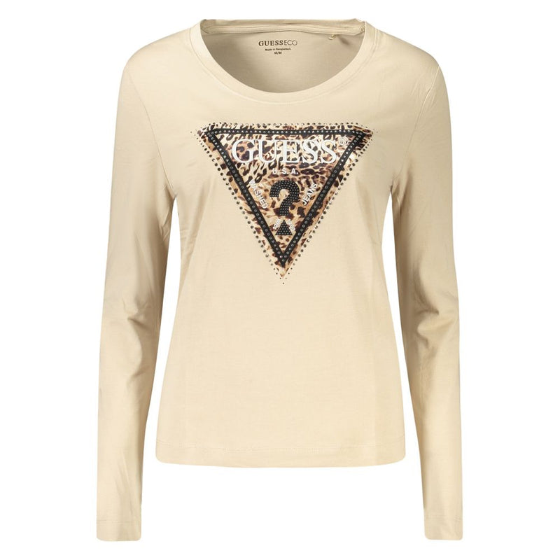 Guess Jeans Beige Cotton T-Shirt