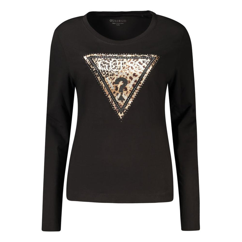 Guess Jeans Black Cotton T-Shirt