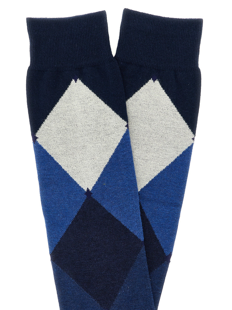 Ballantyne Blue Cotton Socks