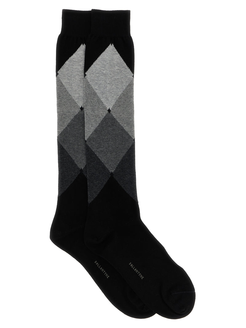 Ballantyne Black Cotton Socks