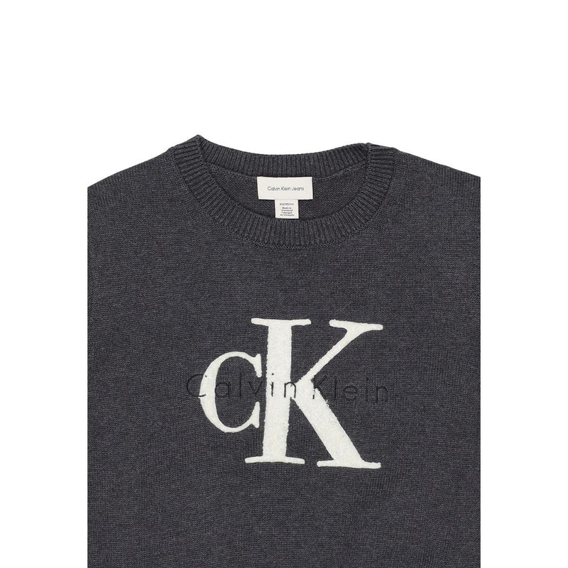 Calvin Klein Jeans Gray Cotton Sweatshirt