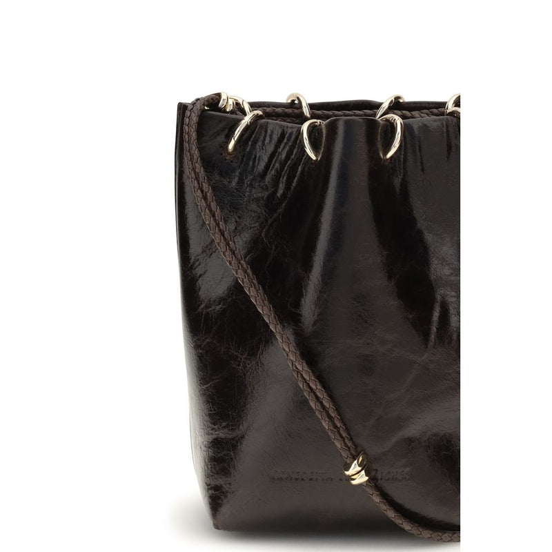Benedetta Bruzziches Black Calf Leather Bos Taurus Backet Bag