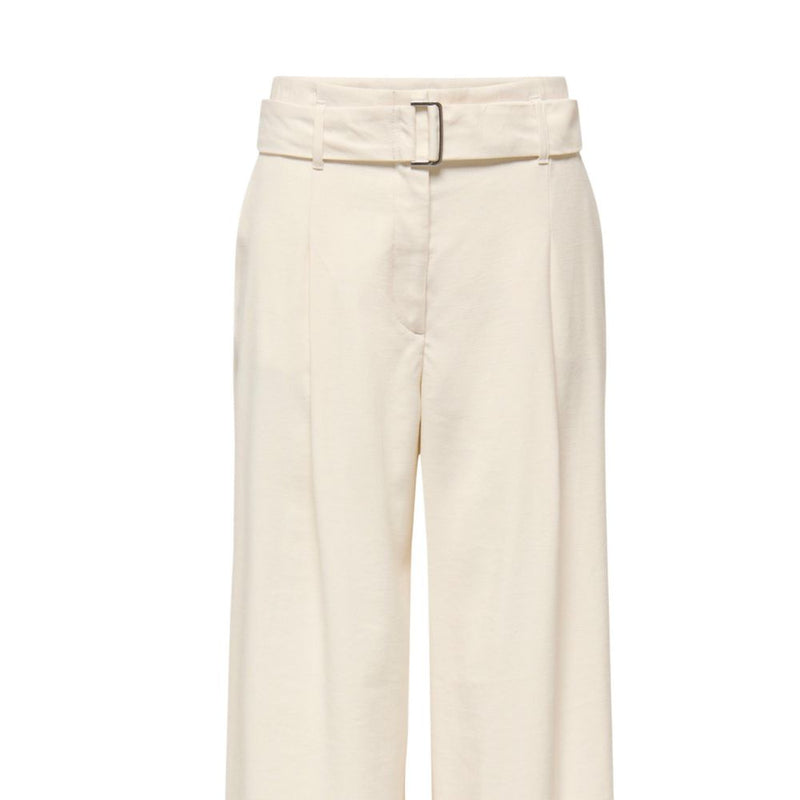 Only Cream Polyester Dress Pants